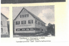 Postkarte (u.a. Gasthaus Adler, Dorfplatz 7, ca. )